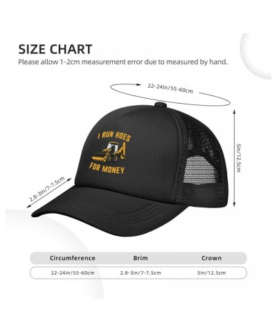 I Run Hoes for Money Funny Heavy Equipment Operator Baseball Cap Adjustable Casual Mesh Hats Duck Tongue Hat for Men Women28 ...