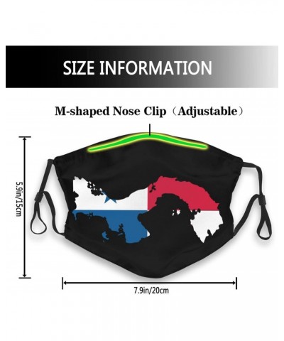 Panama Terrain Map Face Mask Double-Sided Printing Reusable Adjustable Universal Dust Mask Unisex Masks Black $11.16 Balaclavas