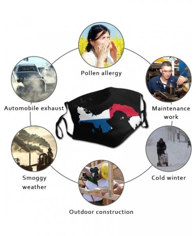 Panama Terrain Map Face Mask Double-Sided Printing Reusable Adjustable Universal Dust Mask Unisex Masks Black $11.16 Balaclavas