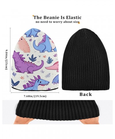 Cartoons Dinosaur Beanie Hat for Men Women Winter Soft Warm Knit Cuffed Beanie for Outdoor Cold Weather Sports Ski Unisex Hat...