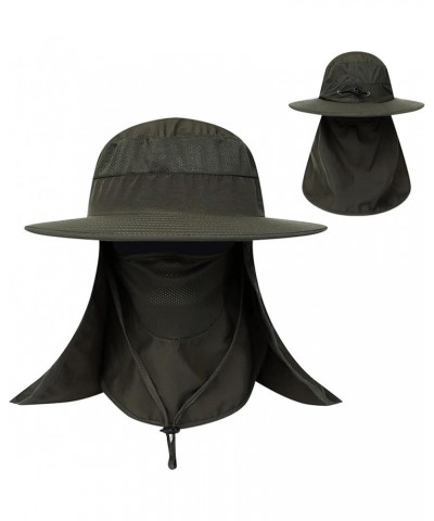 Sun hat Outdoor Sun Visor Sun hat Anti-UV Hiking Sun hat Quick Dry Fishing hat Army Green $9.96 Sun Hats