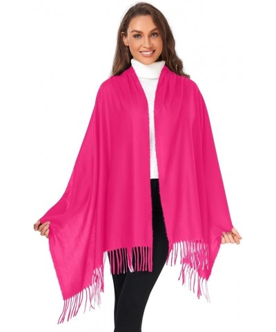 Pink Shawl Women's Scarf Pashmina Shawls and Wraps Large Warm Soft Scarves Carmine $11.44 Scarves