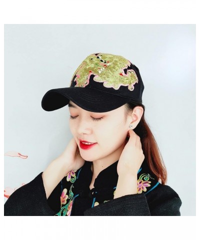 New Ethnic Style Embroidered Women's Spring and Summer Outdoor Sports Baseball Cap Fashion Peaked Cap Sun hat One Size B08 $9...