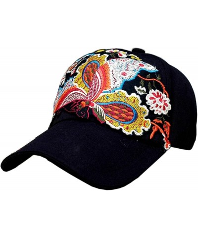 New Ethnic Style Embroidered Women's Spring and Summer Outdoor Sports Baseball Cap Fashion Peaked Cap Sun hat One Size B08 $9...