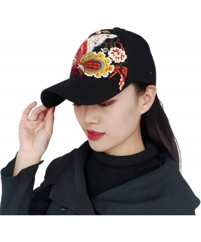 New Ethnic Style Embroidered Women's Spring and Summer Outdoor Sports Baseball Cap Fashion Peaked Cap Sun hat One Size B08 $9...