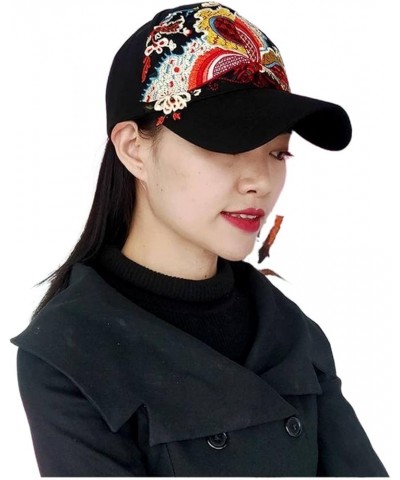 New Ethnic Style Embroidered Women's Spring and Summer Outdoor Sports Baseball Cap Fashion Peaked Cap Sun hat One Size B08 $9...