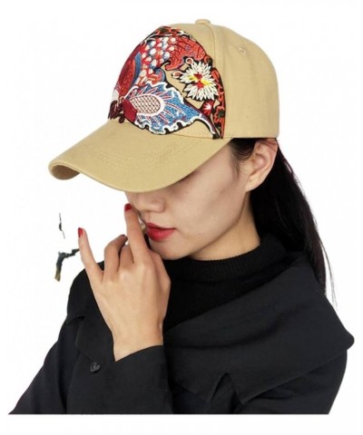 New Ethnic Style Embroidered Women's Spring and Summer Outdoor Sports Baseball Cap Fashion Peaked Cap Sun hat One Size B08 $9...