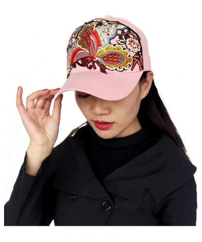 New Ethnic Style Embroidered Women's Spring and Summer Outdoor Sports Baseball Cap Fashion Peaked Cap Sun hat One Size B08 $9...