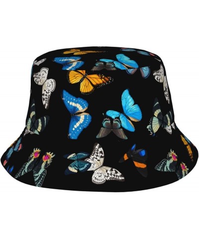 Cute Ducky Smile Bucket Hat Unisex Outdoor Summer Beach Sun Hat Packable Fisherman Cap Butterfly2 $9.71 Bucket Hats