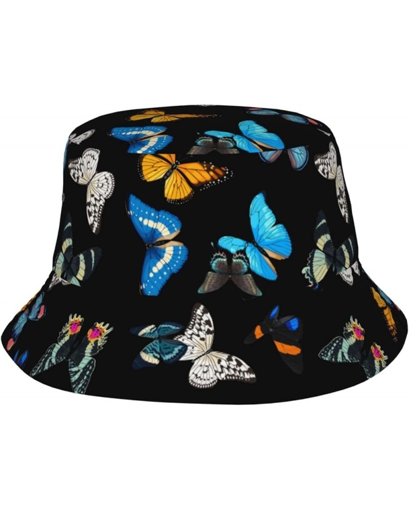 Cute Ducky Smile Bucket Hat Unisex Outdoor Summer Beach Sun Hat Packable Fisherman Cap Butterfly2 $9.71 Bucket Hats