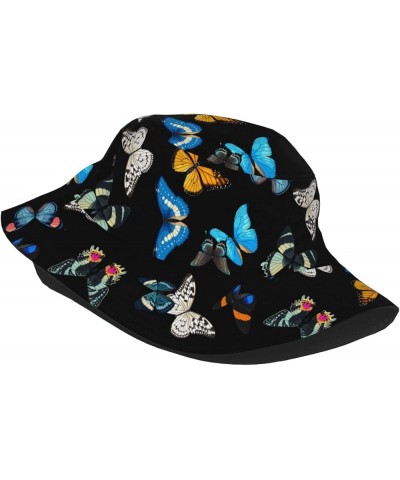 Cute Ducky Smile Bucket Hat Unisex Outdoor Summer Beach Sun Hat Packable Fisherman Cap Butterfly2 $9.71 Bucket Hats