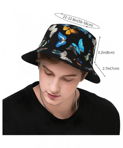 Cute Ducky Smile Bucket Hat Unisex Outdoor Summer Beach Sun Hat Packable Fisherman Cap Butterfly2 $9.71 Bucket Hats