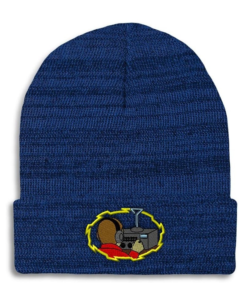 Custom Beanies for Men Ham Radio Operator Embroidery Others Winter Hats for Women Acrylic Skull Cap 1 Size Heather Royal Blue...