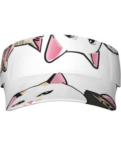 Cute Cat Visor Hats for Women Men Sun Visors for Women Men Sun Sports Visor Hat Sun Hat Outdoor Golf Beach Cap Cute Cats $8.8...