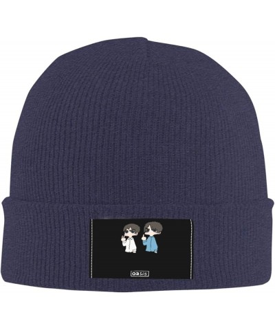 Oasiss Beanie Hat Slouchy Knit Skull Cap Winter Stocking Hats for Women and Men Black Navy Blue $10.49 Skullies & Beanies