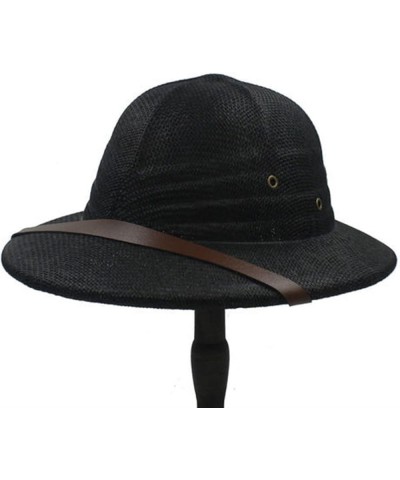 Summer Outing Equestrian Hat Horse Racing Hat Vietnam Helmet Sunscreen Outdoor Shade Straw Hat Black $22.60 Sun Hats