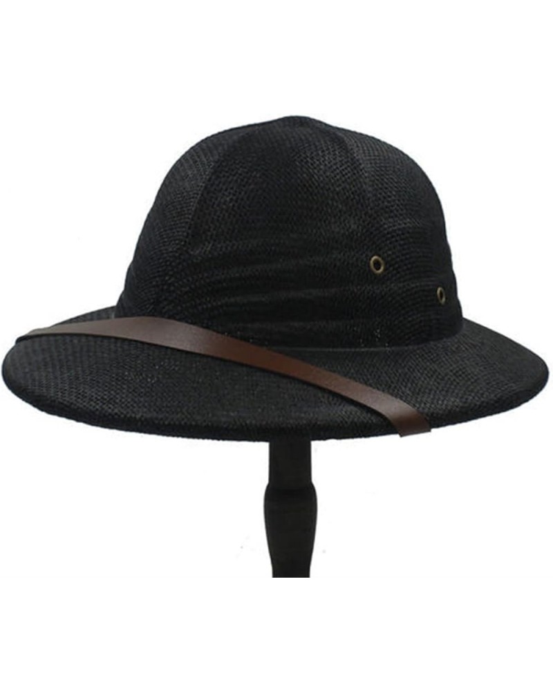 Summer Outing Equestrian Hat Horse Racing Hat Vietnam Helmet Sunscreen Outdoor Shade Straw Hat Black $22.60 Sun Hats