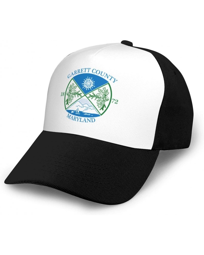 Adjustable Flag of Garrett County, Maryland Baseball Cap for Men Women Baseball Hat Outdoor Casual Breathable Caps Trucker Ha...