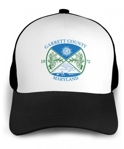 Adjustable Flag of Garrett County, Maryland Baseball Cap for Men Women Baseball Hat Outdoor Casual Breathable Caps Trucker Ha...