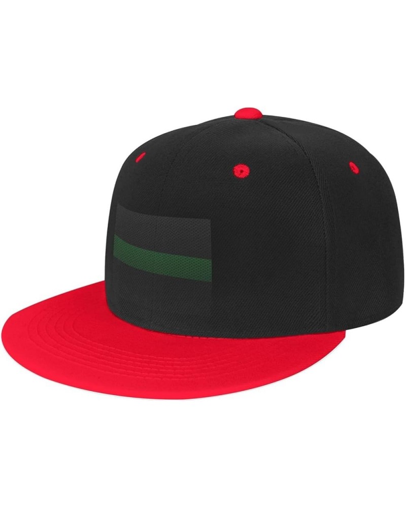 Mesh Style Thin Green Line Flag Baseball Cap for Men Women Snapback Hat Adjustable Flat Bill Hats Red $13.10 Baseball Caps