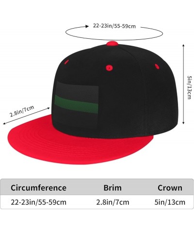 Mesh Style Thin Green Line Flag Baseball Cap for Men Women Snapback Hat Adjustable Flat Bill Hats Red $13.10 Baseball Caps