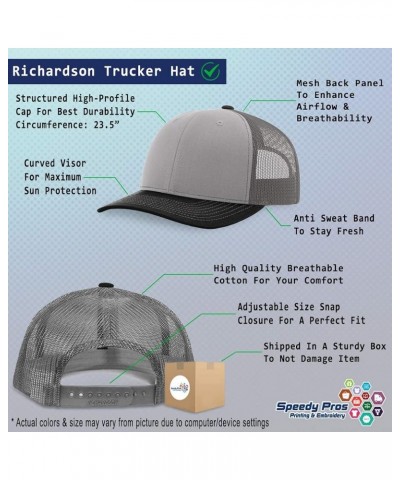 Richardson Trucker Hat Virginia Old Dominion Polyester Baseball Cap Silver Black $20.99 Baseball Caps