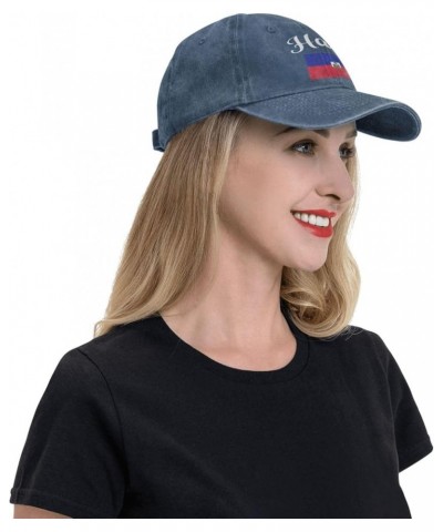 Flag of Haiti Cowboy Baseball Hat Adjustable Washable Cotton Adult Cowboy Baseball Hat Black Navy Blue $16.53 Cowboy Hats