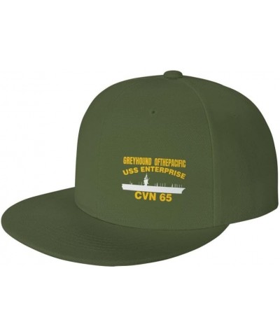 USS Enterprise Cvn-65 Flag Baseball Caps Denim Hats Cowboy Knit hat Fisherman's hat Moss Green $15.54 Baseball Caps