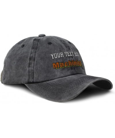 Soft Washed Baseball Cap Machinist Cotton Dad Hats for Men & Women Black Personalized Text Here $14.30 Baseball Caps