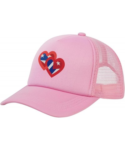 Dad Hat/Cap Mesh Baseball Cap Adjustable Trucker Hat Unisex Pink $10.02 Baseball Caps