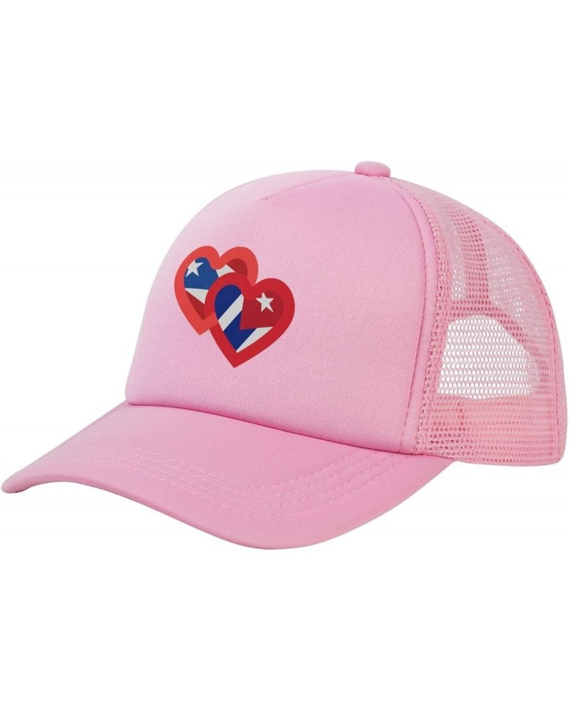 Dad Hat/Cap Mesh Baseball Cap Adjustable Trucker Hat Unisex Pink $10.02 Baseball Caps