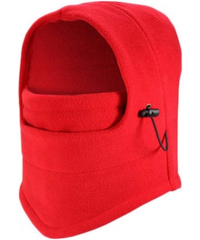 Unisex Adult Thermal Fleece Balaclava Multifunction Hood Snood Red $9.66 Balaclavas