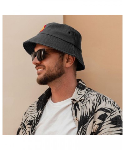 18 FA BDE Flash Bucket Hat for Men Women Outdoor Washed Cotton Sun Hats Travel Beach Hat Black $11.48 Bucket Hats