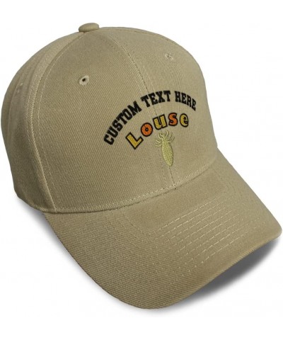 Custom Baseball Cap Louse Insects Nature Acrylic Biology Dad Hats for Men and Women Khaki Personalized Text Here $12.69 Baseb...