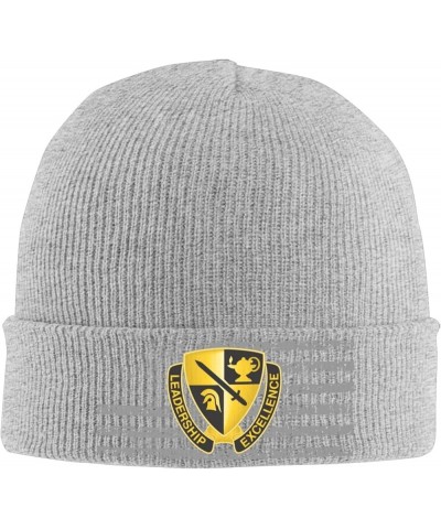 Army ROTC Cadet Command Unit Crest Knitted Hat Winter Soft Warm Beanie Hats Black Gray $21.23 Skullies & Beanies