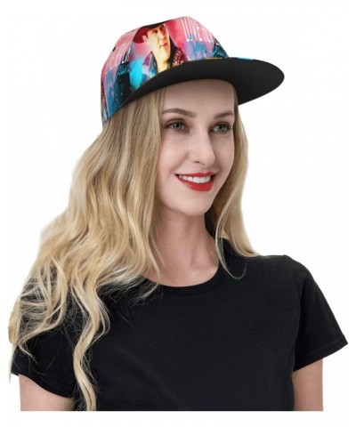 Flat Brim Baseball Cap Jon Singer Pardi Flat Bill Dad Hats Hip Hop Trucker Hat for Women Men Black $11.69 Baseball Caps