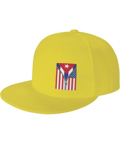 Snapback Baseball Cap USA Cuba Cuban Flag Hat Yellow $10.07 Baseball Caps