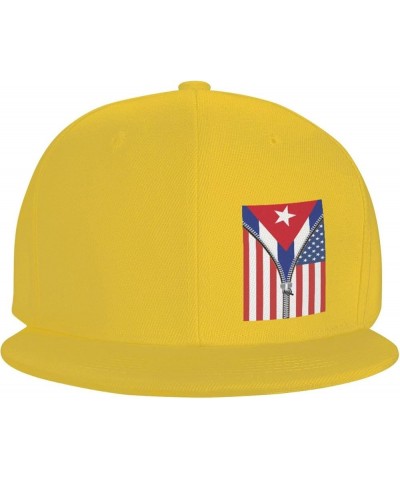 Snapback Baseball Cap USA Cuba Cuban Flag Hat Yellow $10.07 Baseball Caps