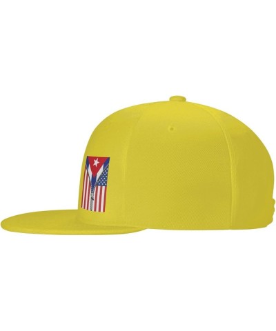 Snapback Baseball Cap USA Cuba Cuban Flag Hat Yellow $10.07 Baseball Caps