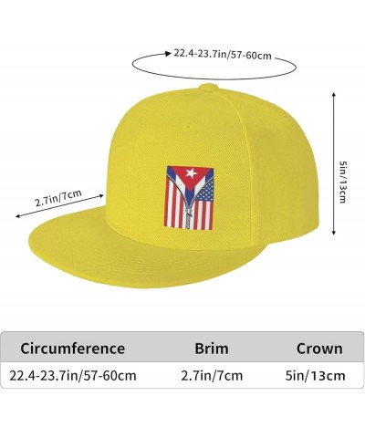 Snapback Baseball Cap USA Cuba Cuban Flag Hat Yellow $10.07 Baseball Caps