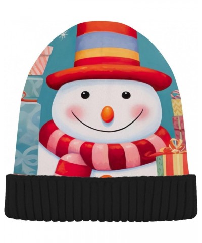 Snowman Beanie Hat for Men Women Beanie Winter Hat Knit Hats Soft Knit Beanie Hat for Teen Multi $11.72 Skullies & Beanies