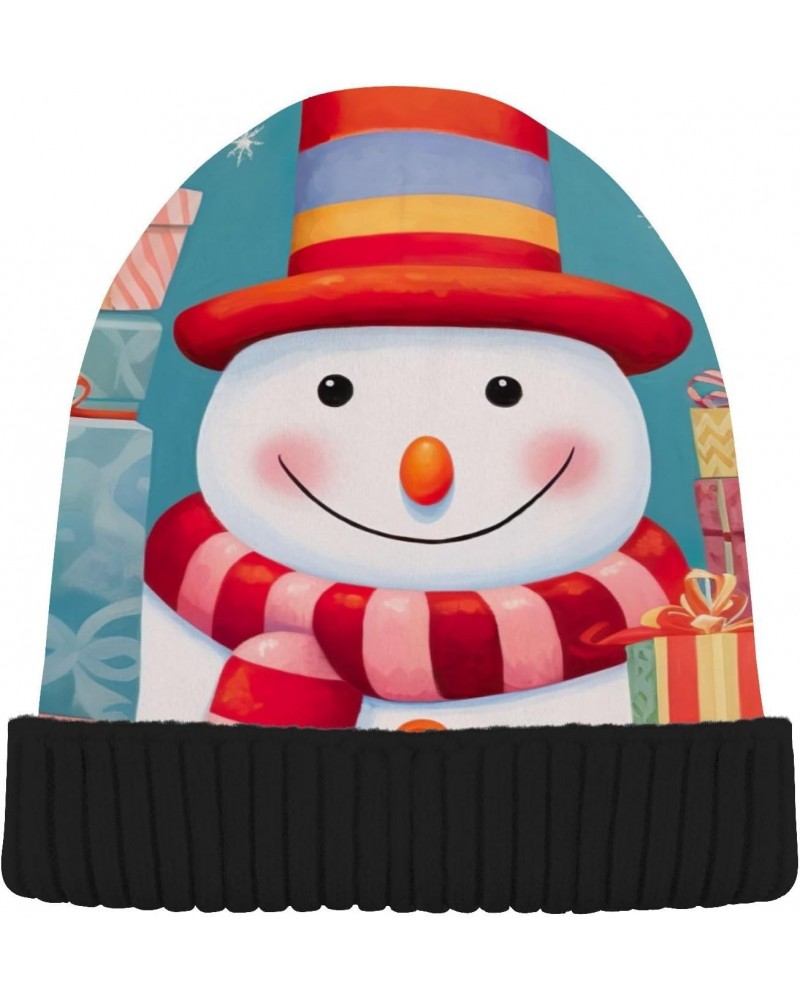 Snowman Beanie Hat for Men Women Beanie Winter Hat Knit Hats Soft Knit Beanie Hat for Teen Multi $11.72 Skullies & Beanies