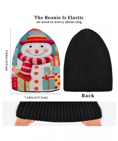 Snowman Beanie Hat for Men Women Beanie Winter Hat Knit Hats Soft Knit Beanie Hat for Teen Multi $11.72 Skullies & Beanies