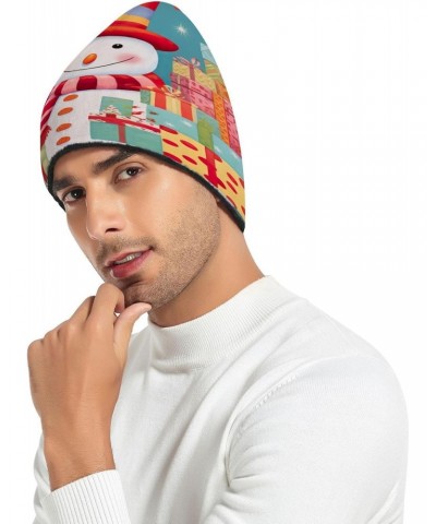 Snowman Beanie Hat for Men Women Beanie Winter Hat Knit Hats Soft Knit Beanie Hat for Teen Multi $11.72 Skullies & Beanies