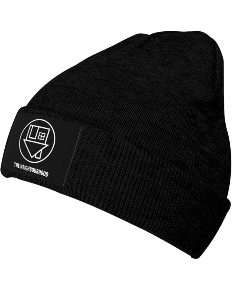 The Neighbourhood Beanie Hat Slouchy Knit Skull Cap Winter Stocking Hats for Women and Men Black Black $11.75 Skullies & Beanies