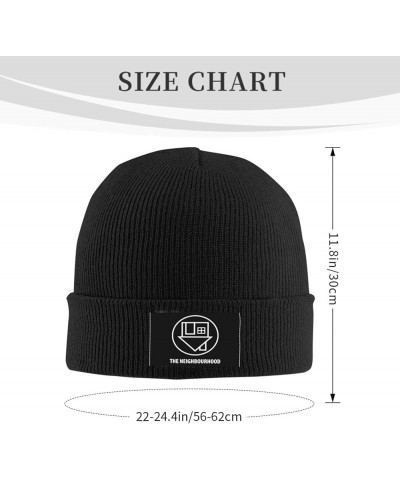 The Neighbourhood Beanie Hat Slouchy Knit Skull Cap Winter Stocking Hats for Women and Men Black Black $11.75 Skullies & Beanies