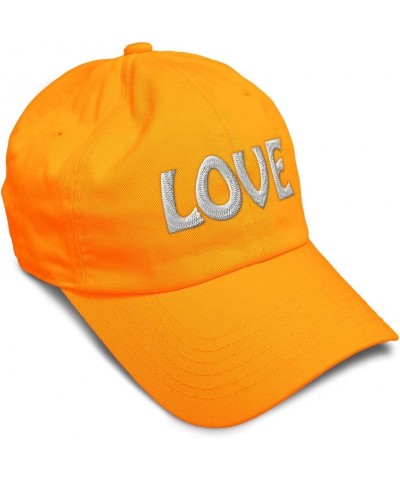 Soft Baseball Cap Love Spring Style Love Amusing Cotton Hysterical Dad Hats for Men & Women Orange $11.60 Baseball Caps