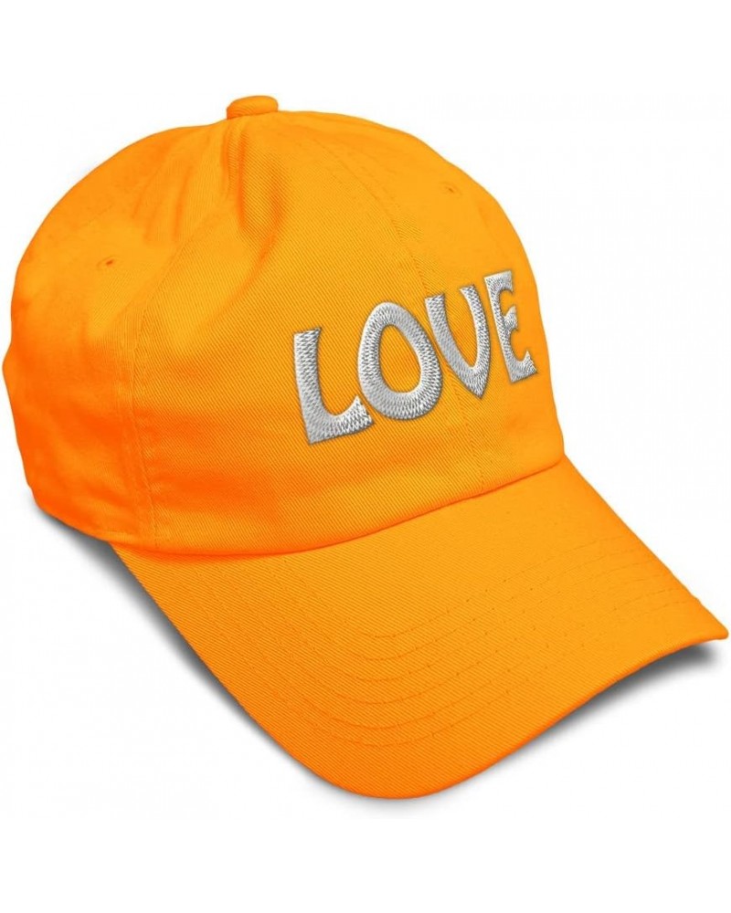 Soft Baseball Cap Love Spring Style Love Amusing Cotton Hysterical Dad Hats for Men & Women Orange $11.60 Baseball Caps