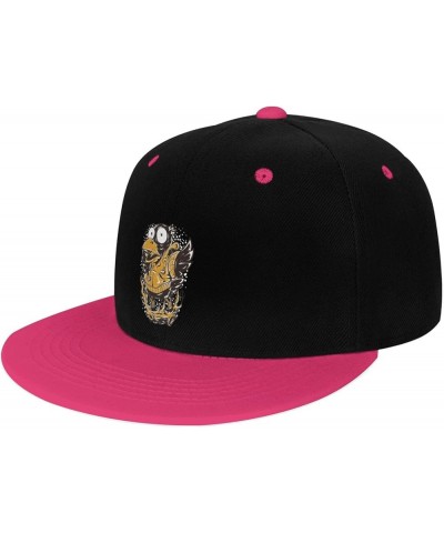 Cute Crows Snapback Hat for Men Women Baseball Cap Trucker Flat Bill Hats Dad Caps Pink $13.09 Baseball Caps