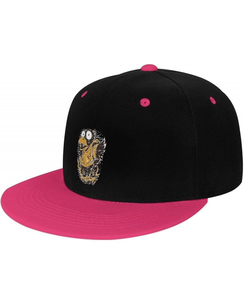 Cute Crows Snapback Hat for Men Women Baseball Cap Trucker Flat Bill Hats Dad Caps Pink $13.09 Baseball Caps